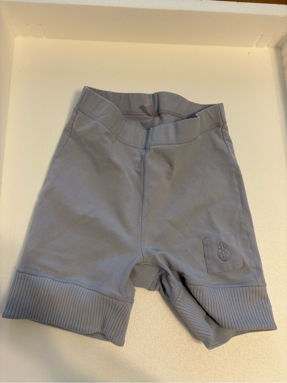 Free People Light Blue Athletic Rib Hem Shorts